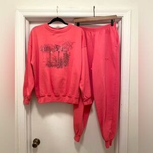 Vintage 90s "Mom" Style 2 Pc Matching Sweatsuit women’s size medium grandma core